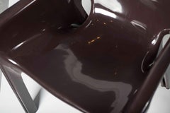 Vico Magistretti Brown Plastic Chairs Gaudi
