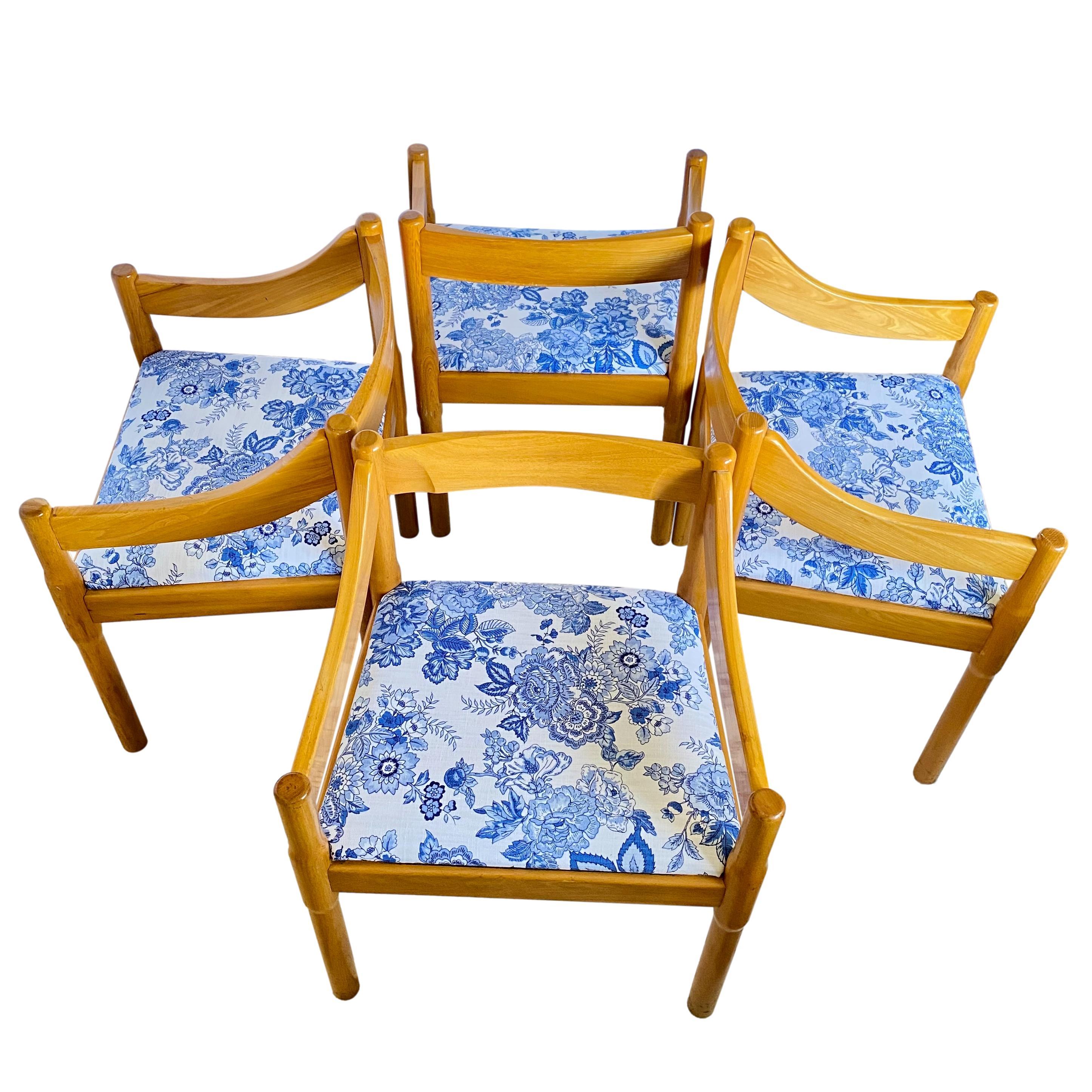 Vico Magistretti Carimate Armchairs by Thonet, a Set of 4 In Good Condition In Harlingen, TX