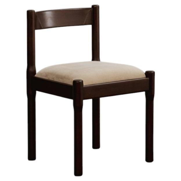 Silla "Carimate" de Vico Magistretti para Cassina, lacada en marrón, 1960