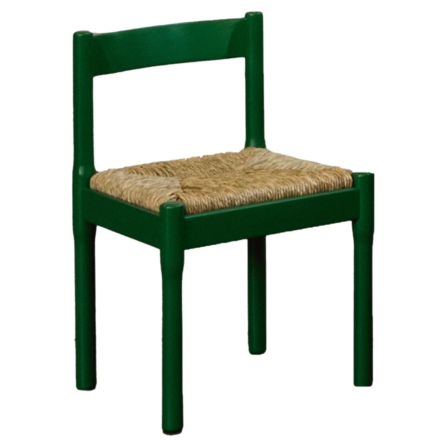 Chaise "Carimate" de Vico Magistretti pour Cassina, laquée en vert, 1960