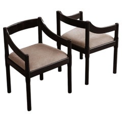 Chaise "Carimate" de Vico Magistretti pour Cassina, laine d'alpaga taupe, 1960, lot de 2