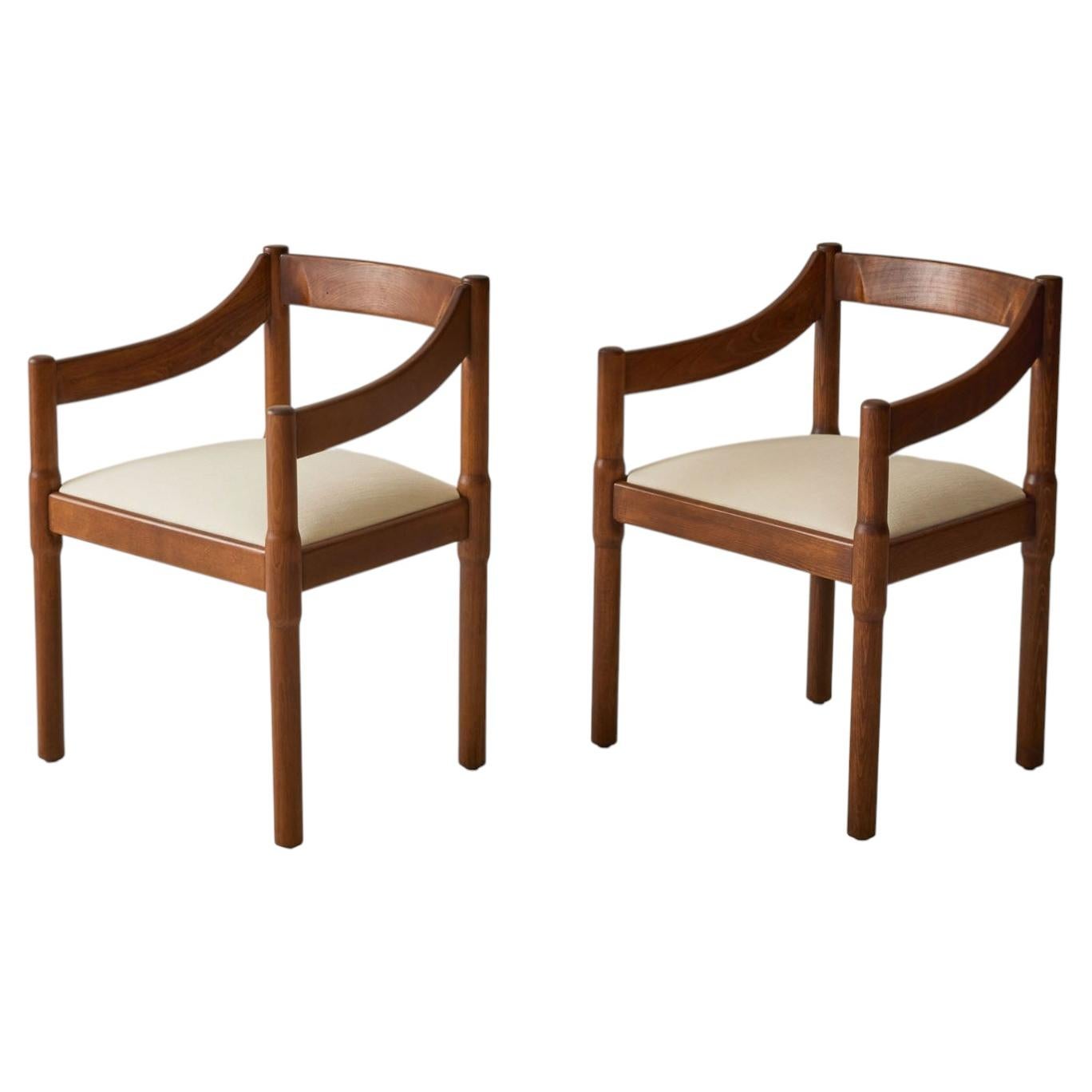Vico Magistretti "Carimate" Chairs, 1960's, a pair
