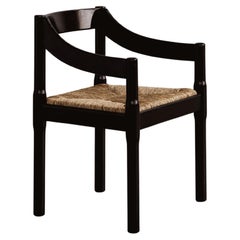 Vico Magistretti “Carimate” Chair for Cassina, Black Wood, 1960