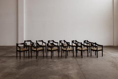 Vico Magistretti Chaises Carimate pour Cassina, Wood Wood, 1960, ensemble de 12