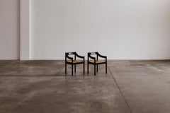 Vico Magistretti Carimate Stühle für Cassina, Schwarzes Holz, 1960, 2er Set