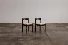 Vico Magistretti "Carimate" Chairs for Cassina, Brown Lacquered, 1960, Set of 2