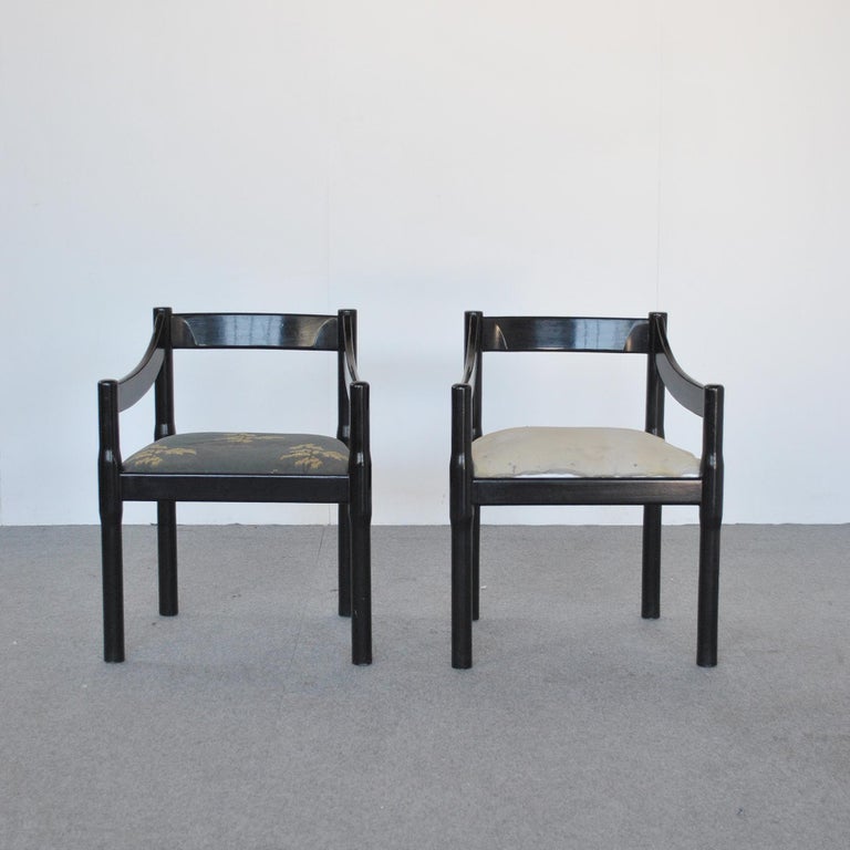 Italian Vico Magistretti Carimate Chairs for Cassina For Sale