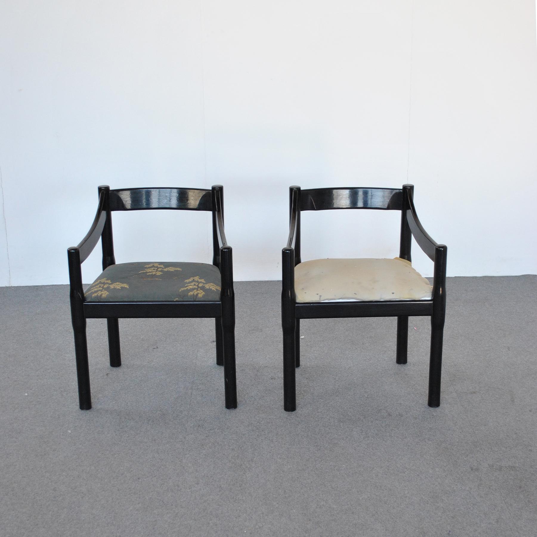 Mid-Century Modern Vico Magistretti Carimate Chairs for Cassina
