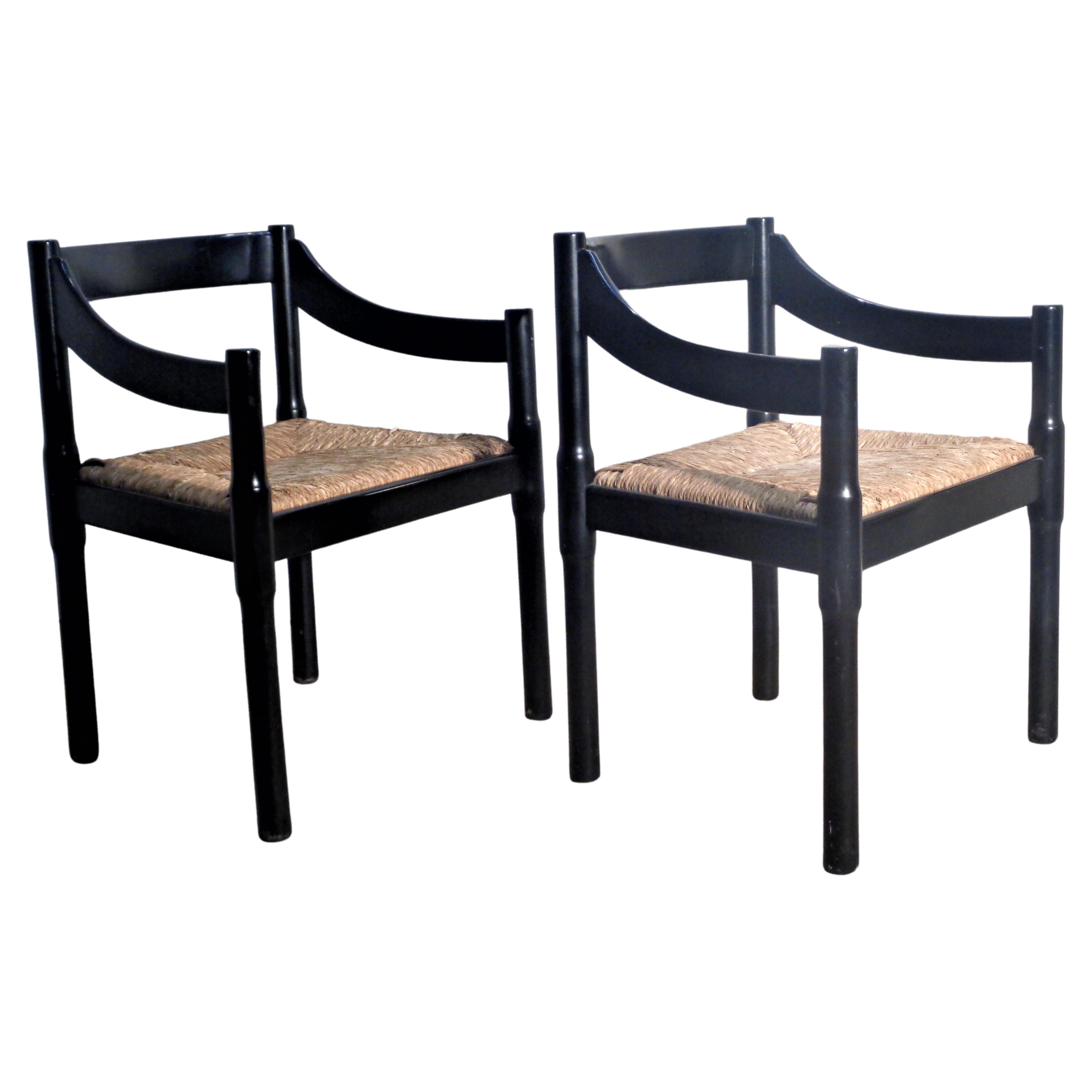 Italian Vico Magistretti 'Carimate' Chairs - Made in Italy, 1960's