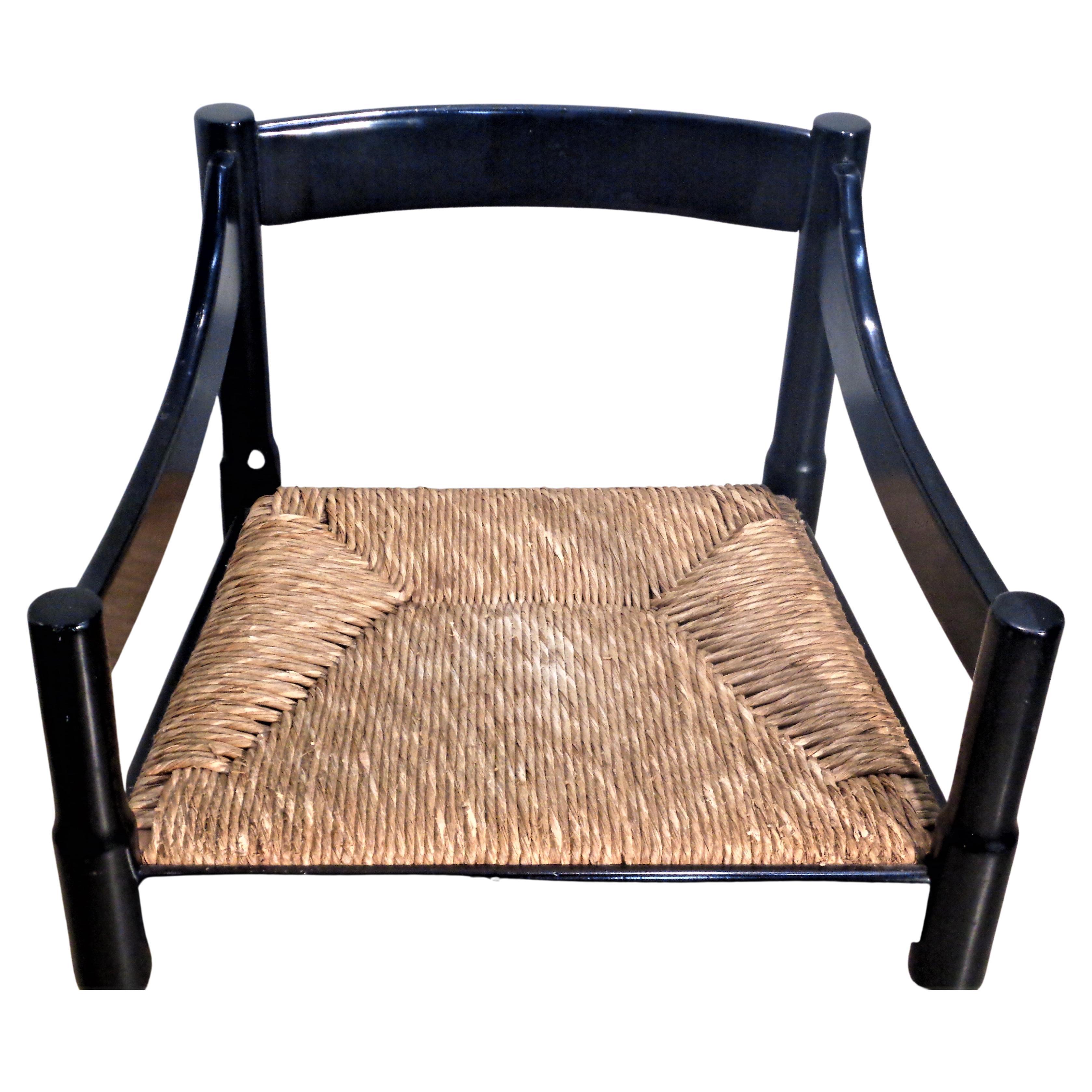 Rush Vico Magistretti 'Carimate' Chairs - Made in Italy, 1960's