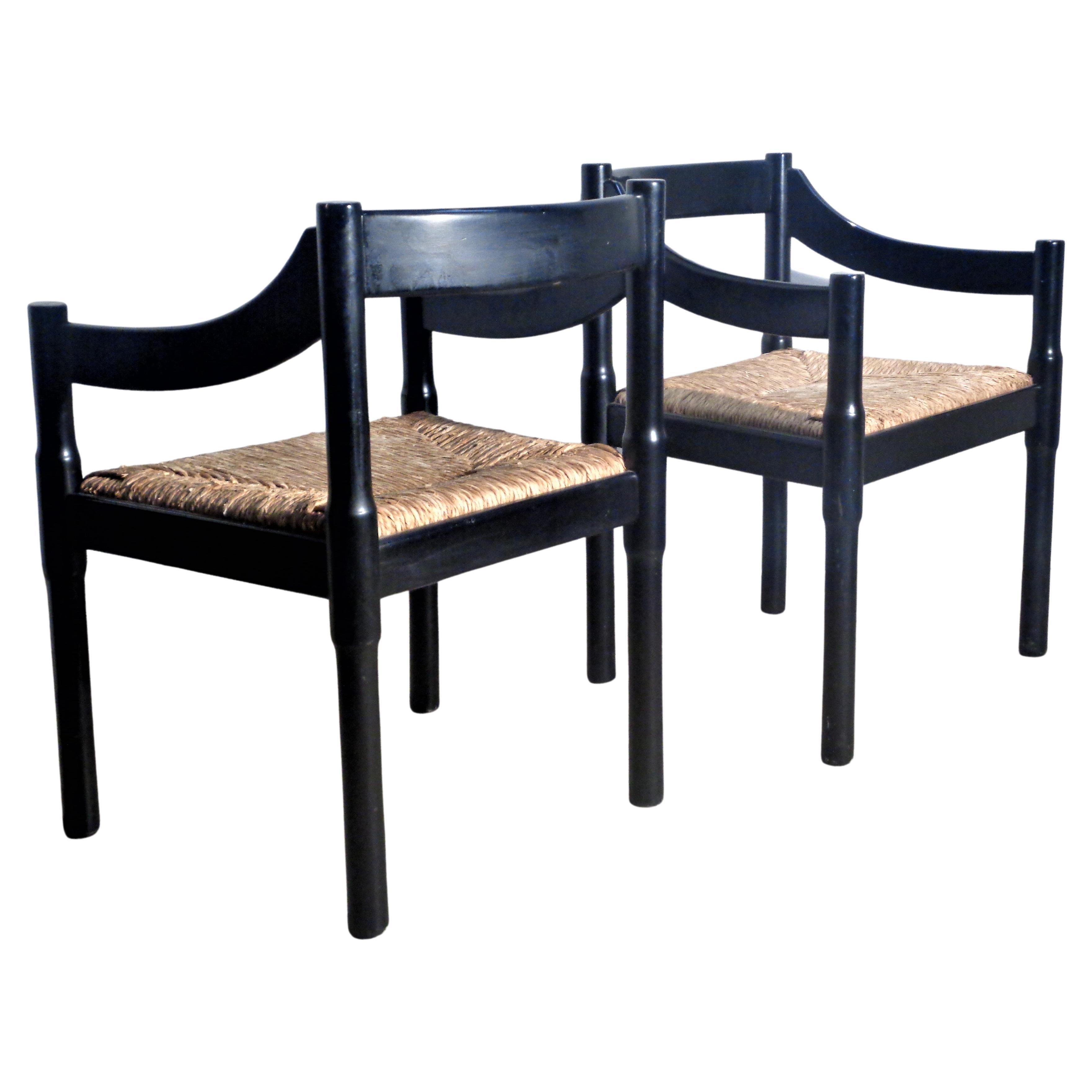 Vico Magistretti 'Carimate' Chairs - Made in Italy, 1960's