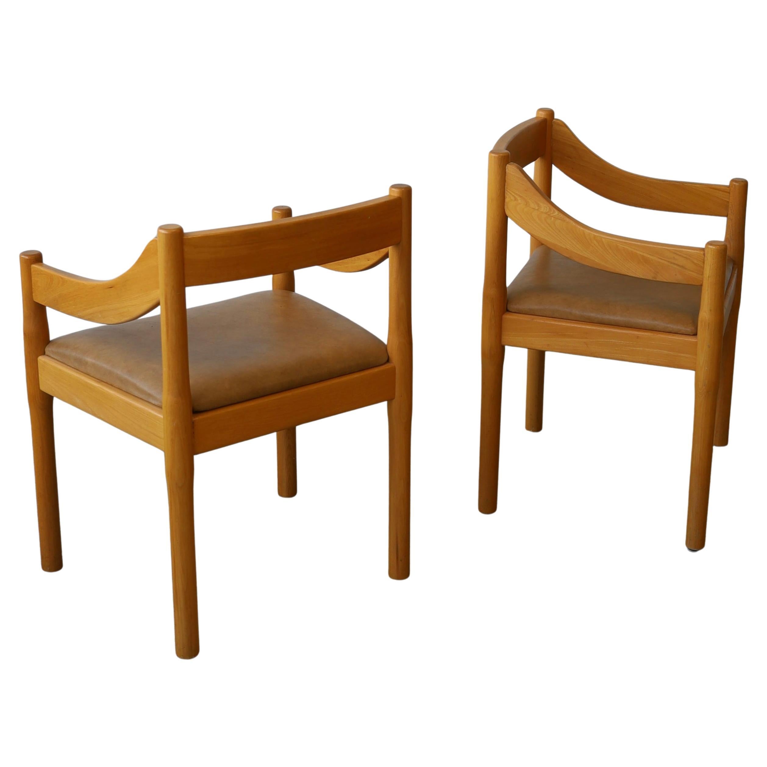 Vico Magistretti “Carimate” Dining Chairs, a pair