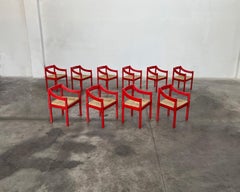Vico Magistretti "Carimate" Dining Chairs for Cassina, 1960, Set of 10