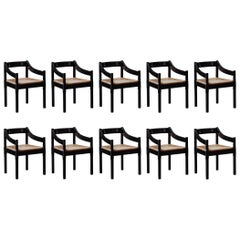 Vico Magistretti "Carimate" Dining Chairs for Cassina, 1960, Set of 10