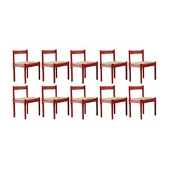 Vico Magistretti "Carimate" Dining Chairs for Cassina, 1960, Set of 10