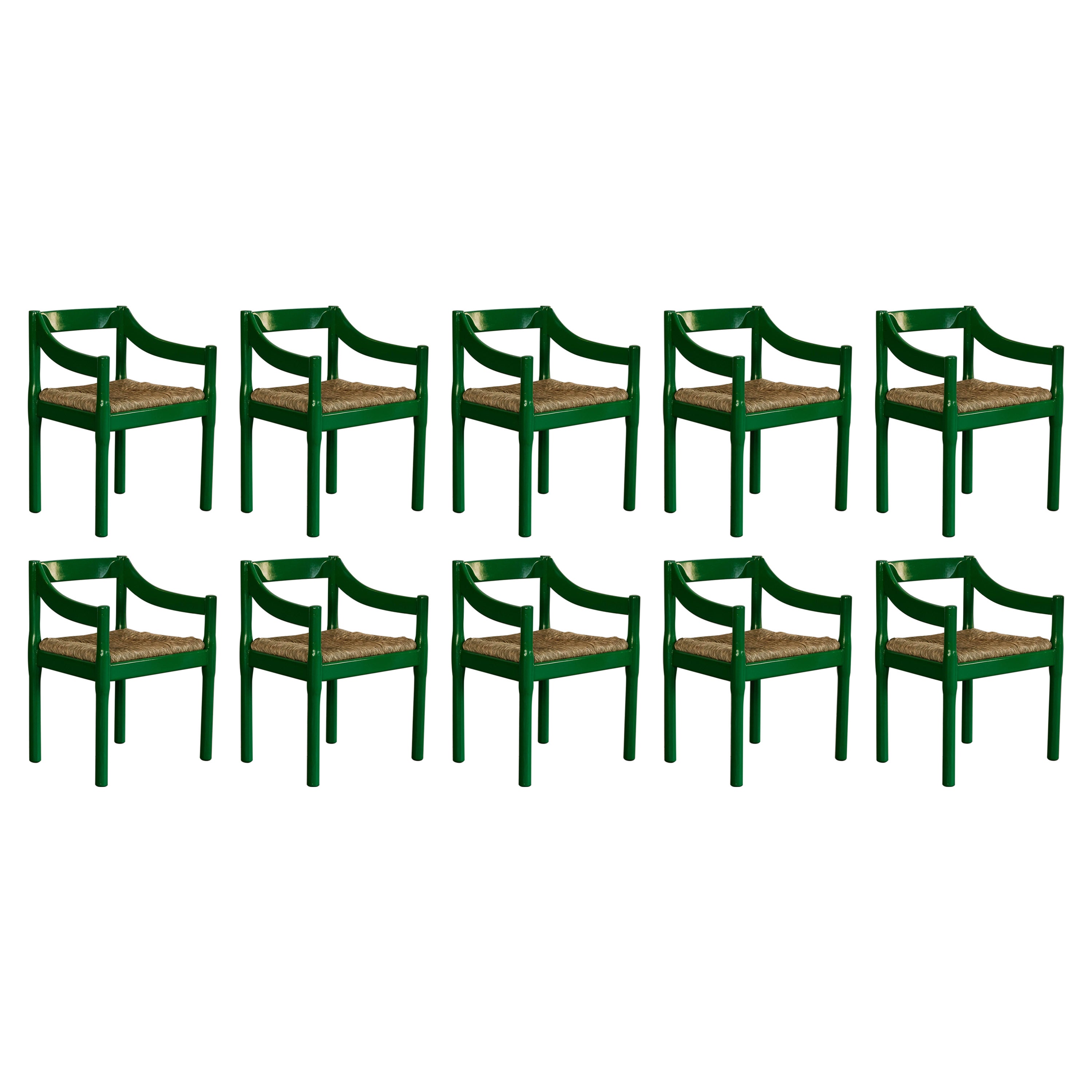 Esszimmerstühle „Carimate“ von Vico Magistretti für Cassina, 1960, 10er-Set