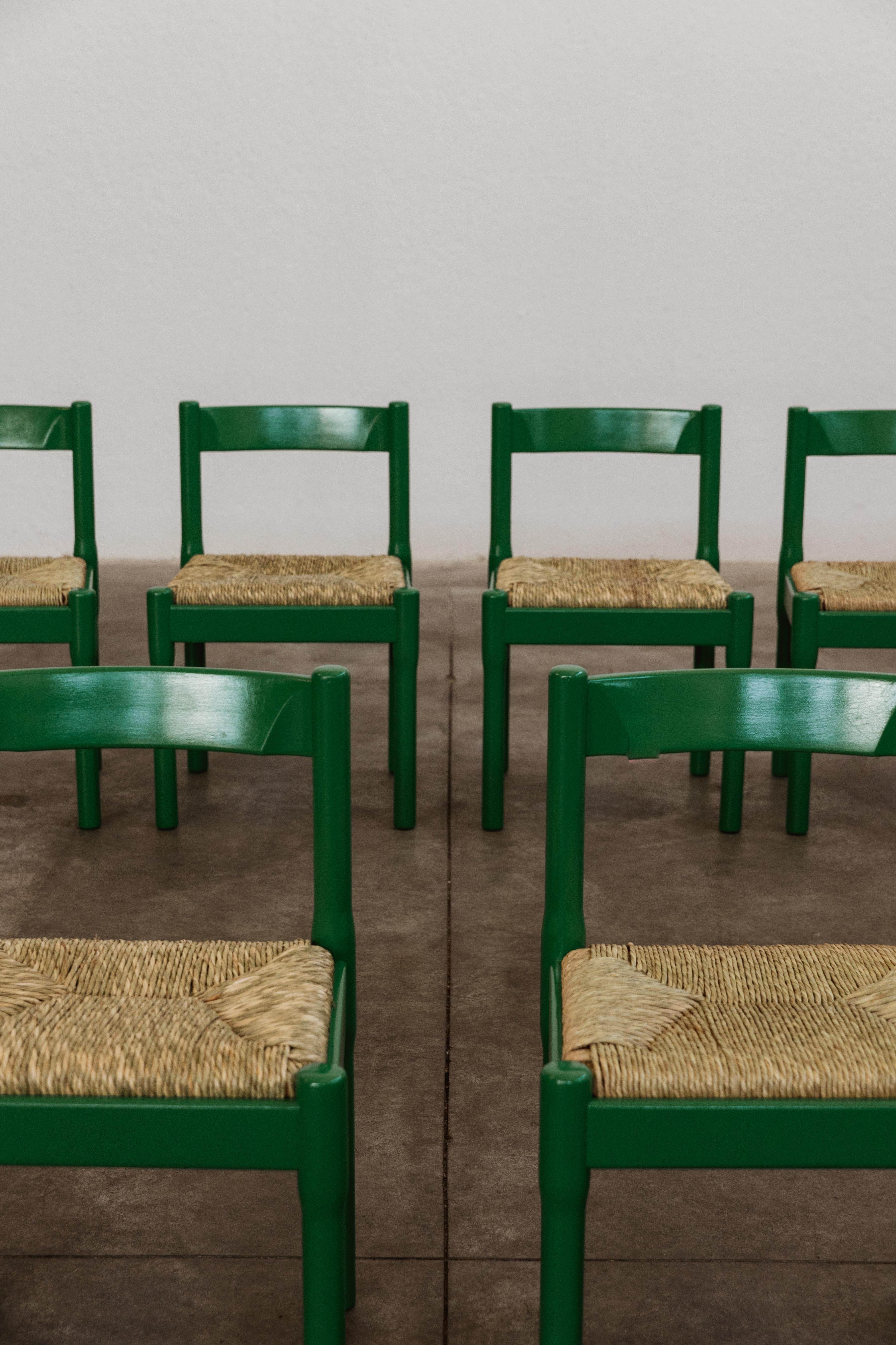 Chaises de salle à manger Carimate de Vico Magistretti pour Cassina, 1960, lot de 12 en vente 5