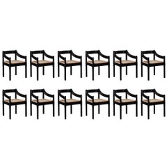 Chaises de salle à manger Carimate de Vico Magistretti pour Cassina, 1960, lot de 12