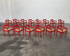 Vico Magistretti "Carimate" Dining Chairs for Cassina, 1960, Set of 14