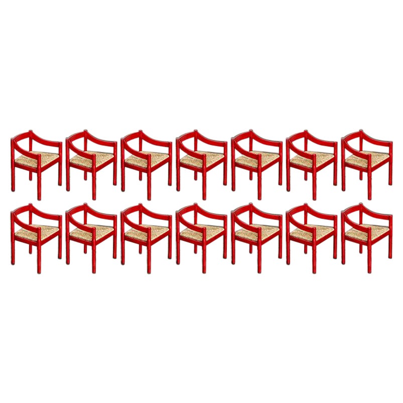 Esszimmerstühle „Carimate“ von Vico Magistretti für Cassina, 1960, 14er-Set