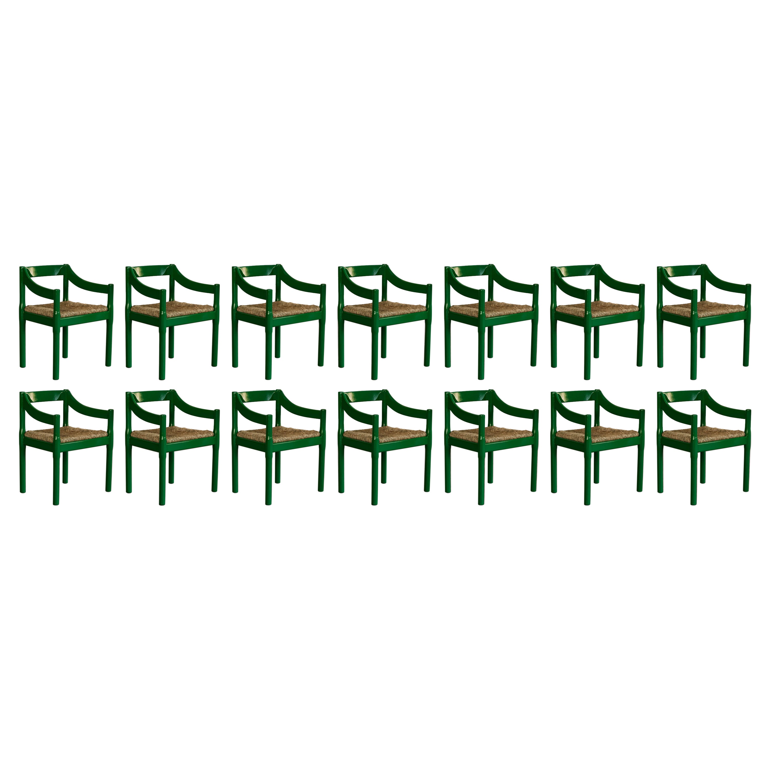 Vico Magistretti Sillas de comedor "Carimate" para Cassina, 1960, Lote de 14