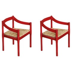Vico Magistretti "Carimate" Dining Chairs for Cassina, 1960, Set of 2