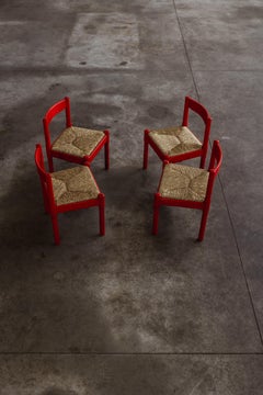 Sillas de comedor "Carimate" de Vico Magistretti para Cassina, 1960, juego de 4