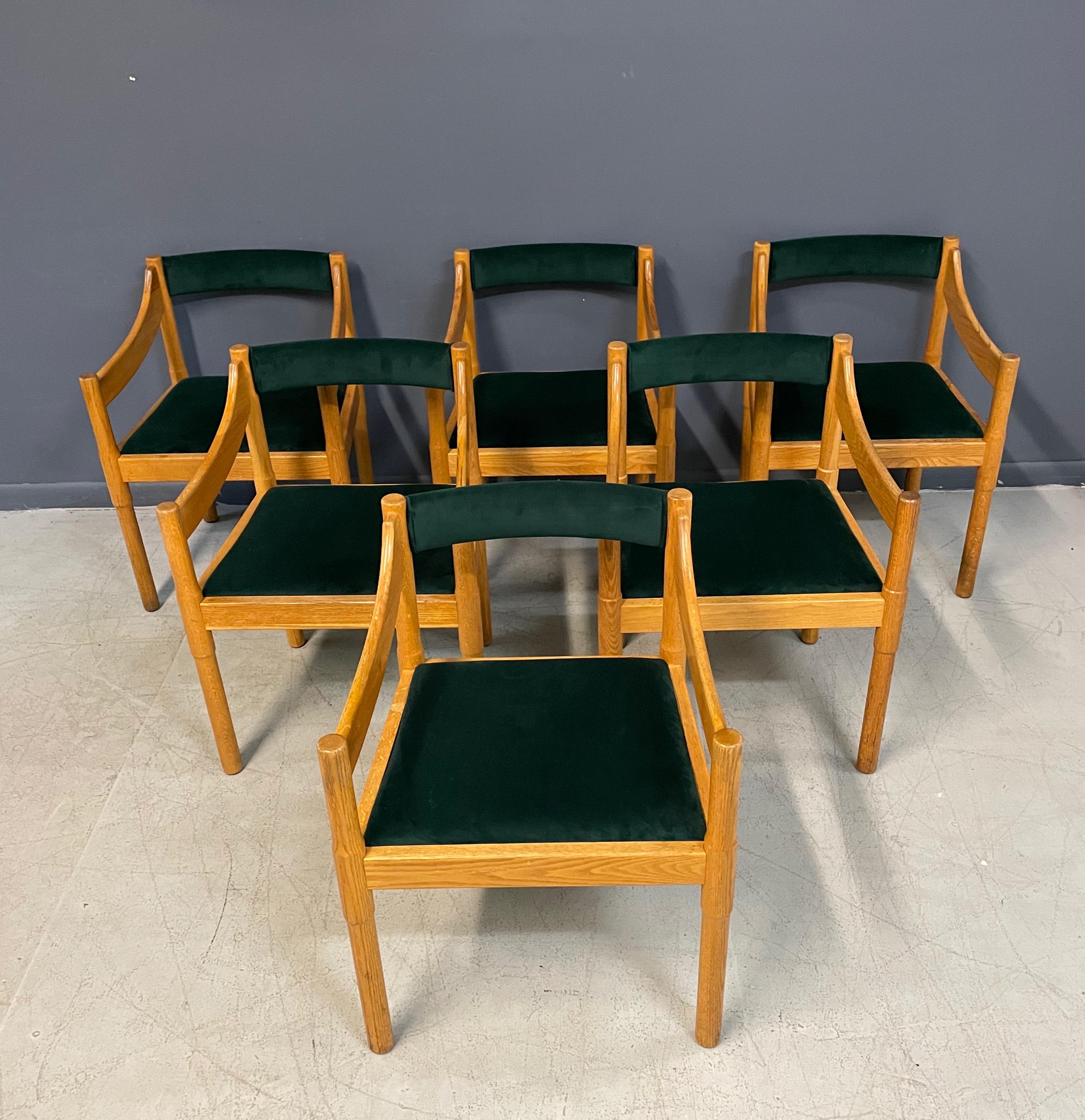 Esszimmerstühle „Carimate“ von Vico Magistretti für Cassina, 1960, 6er-Set (Moderne der Mitte des Jahrhunderts) im Angebot