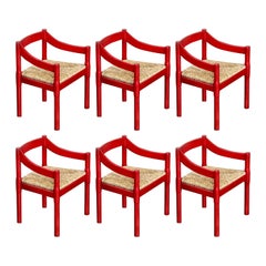 Vico Magistretti Sillas de comedor "Carimate" para Cassina, 1960, juego de 6