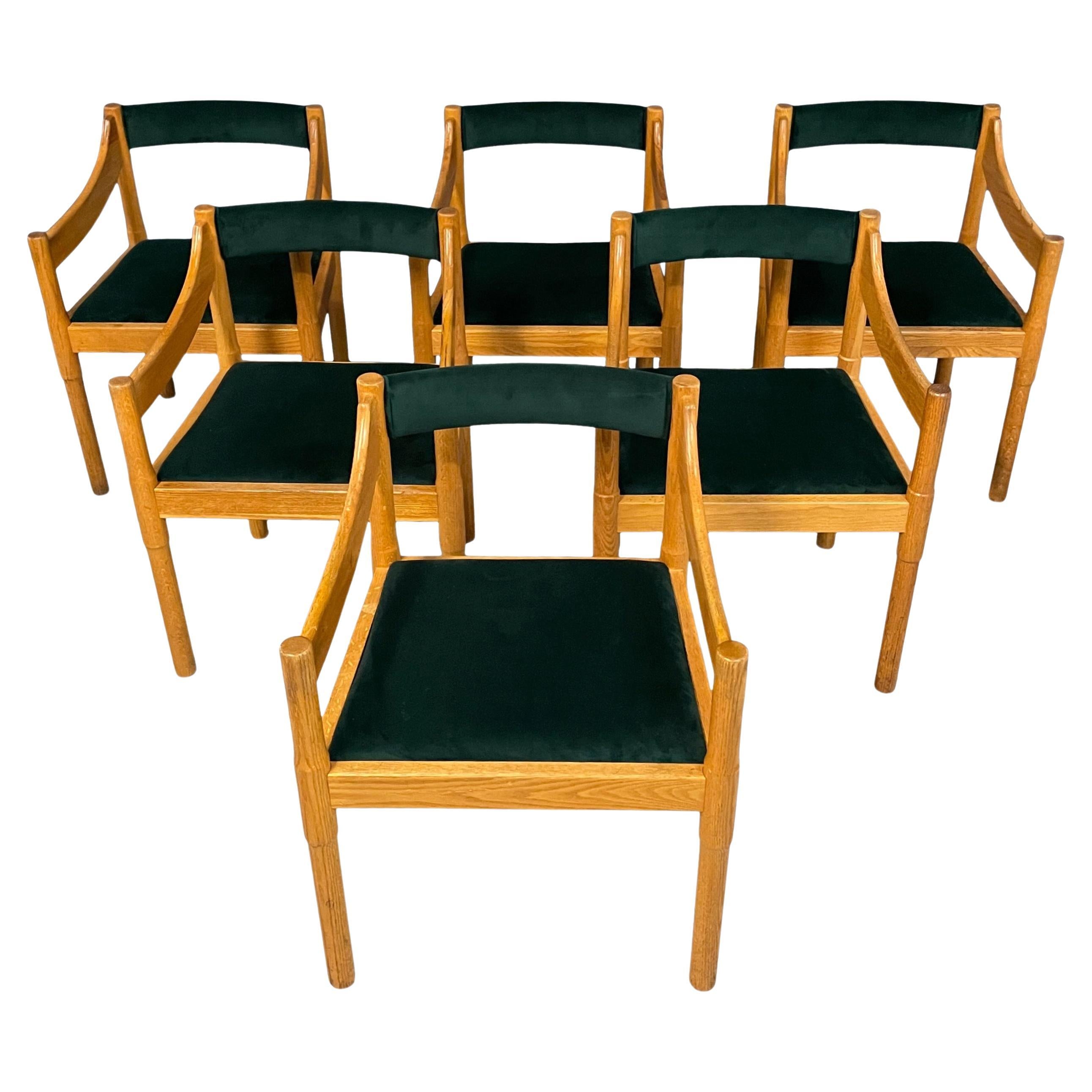 Vico Magistretti "Carimate" Dining Chairs for Cassina, 1960, Set of 6 For Sale