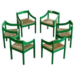 Vico Magistretti "Carimate" Dining Chairs for Cassina, 1960, Set of 6