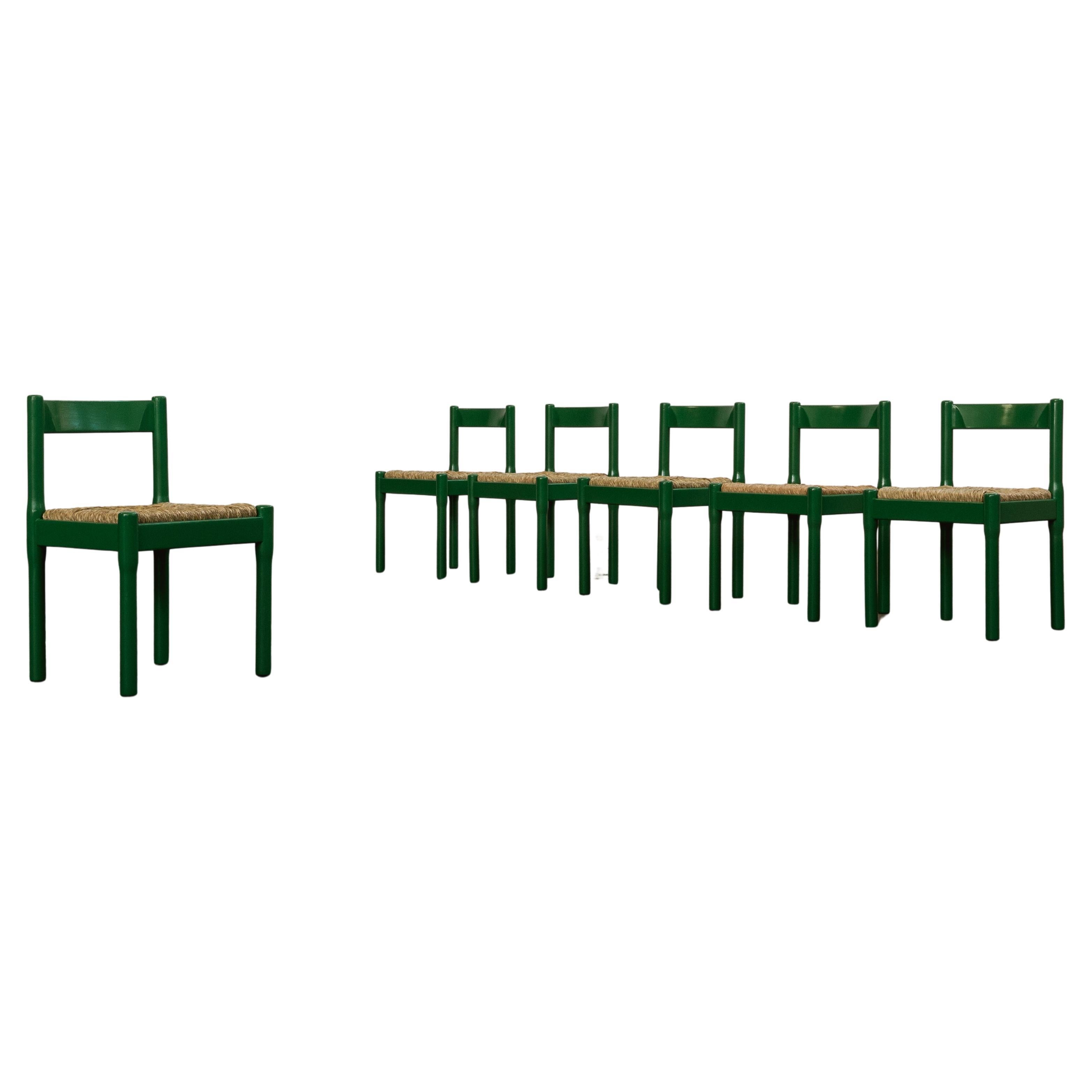 Vico Magistretti "Carimate" Dining Chairs for Cassina, 1960, Set of 6