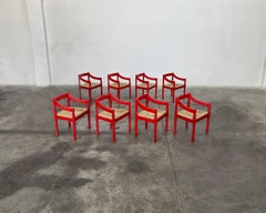 Vico Magistretti Sillas de comedor "Carimate" para Cassina, 1960, lote de 8