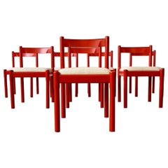 Vico Magistretti "Carimate" Dining Chairs for Cassina, 1960, Set of 8