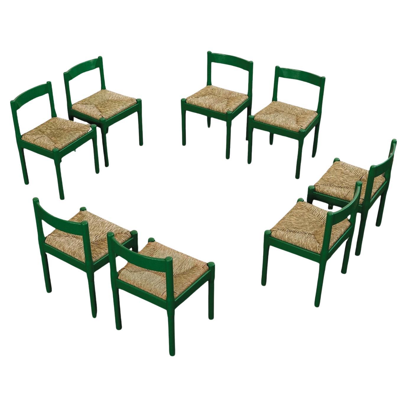 Vico Magistretti "Carimate" Dining Chairs for Cassina, 1960, Set of 10