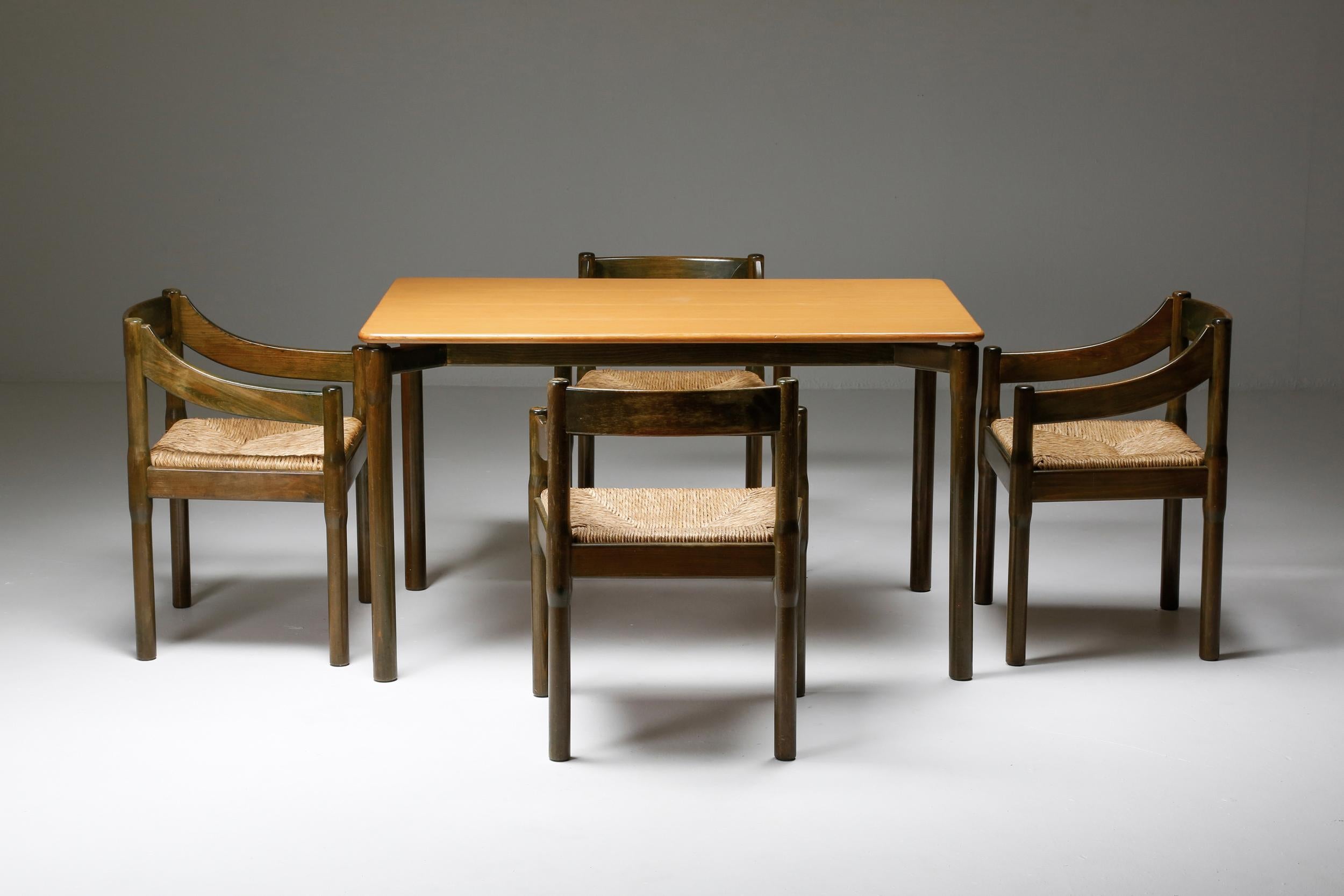 Vico Magistretti ‘Carimate’ Dining Chairs in Lacquered Beech 5