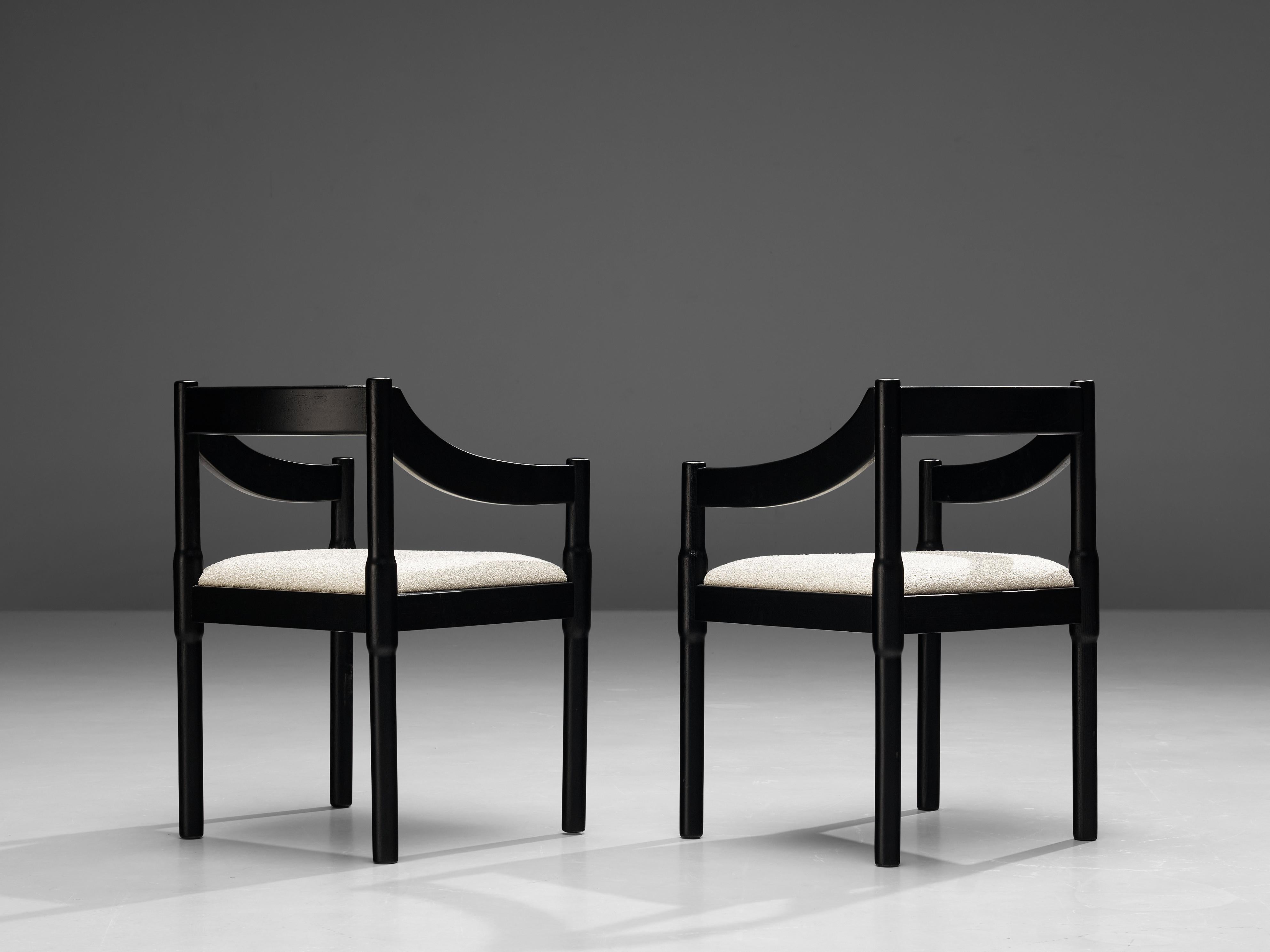 Vico Magistretti ‘Carimate’ Dining Chairs in Lacquered Beech In Good Condition In Waalwijk, NL