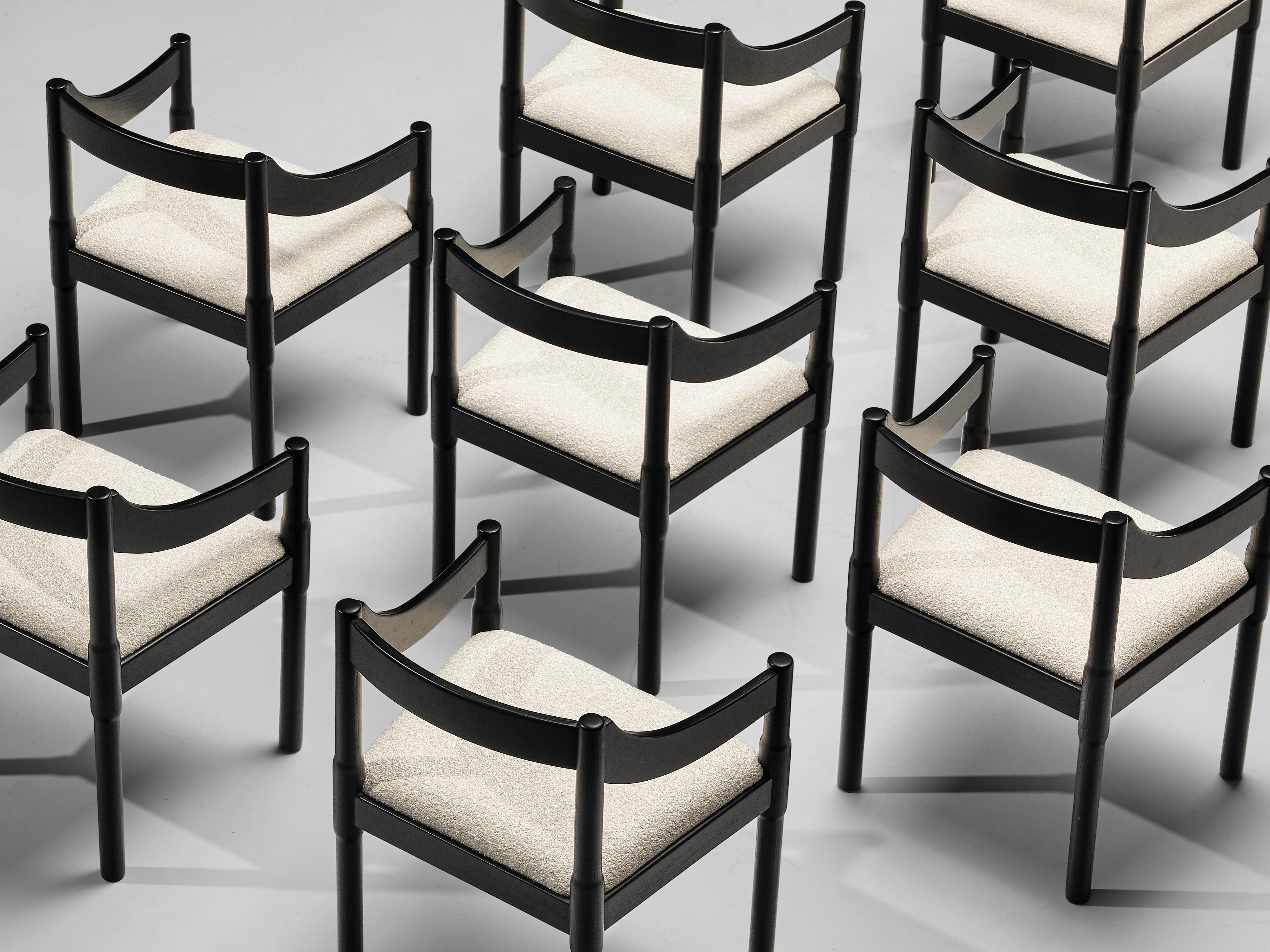 Mid-20th Century Vico Magistretti ‘Carimate’ Dining Chairs in Lacquered Beech