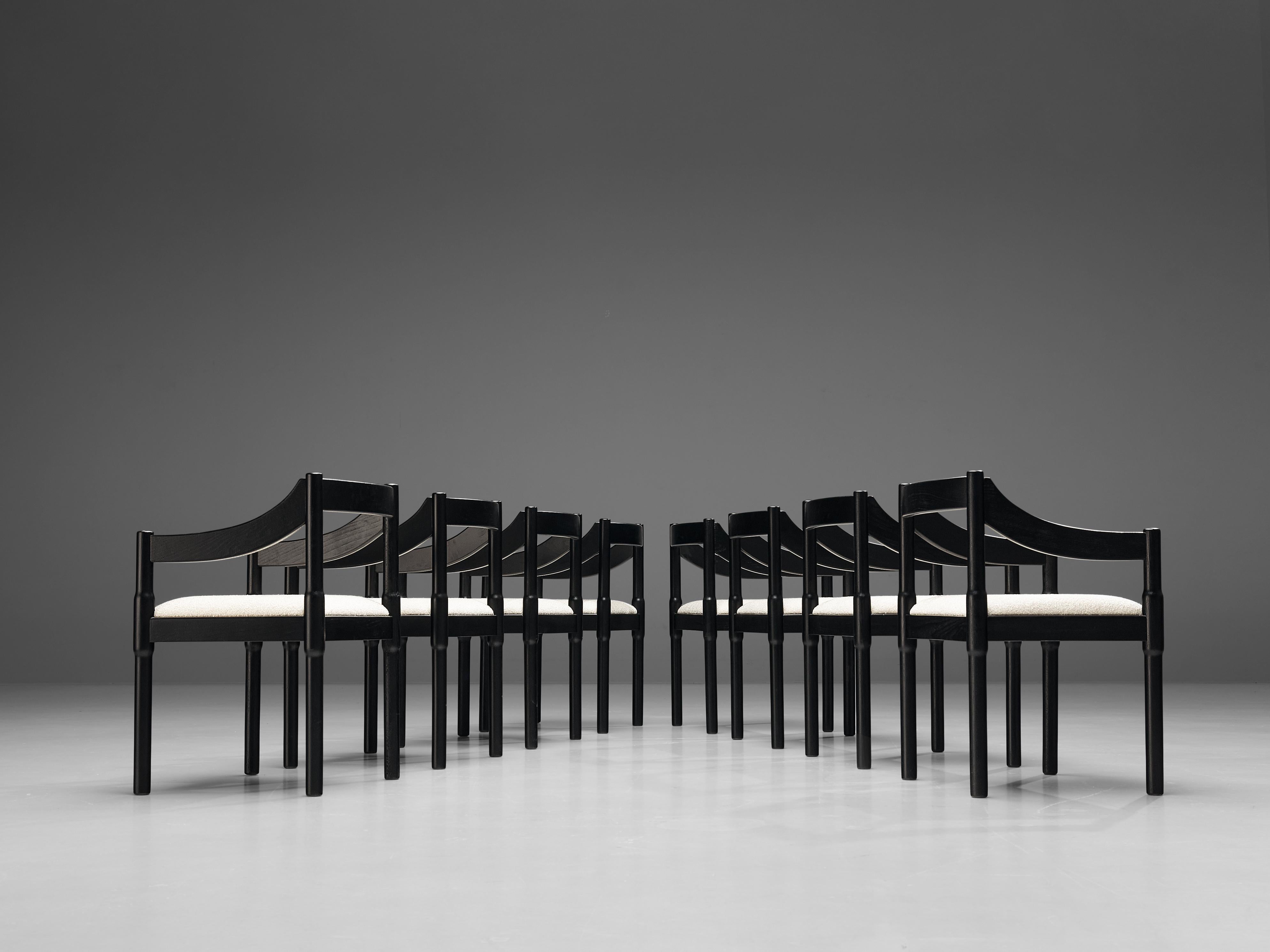 Vico Magistretti ‘Carimate’ Dining Chairs in Lacquered Beech 2