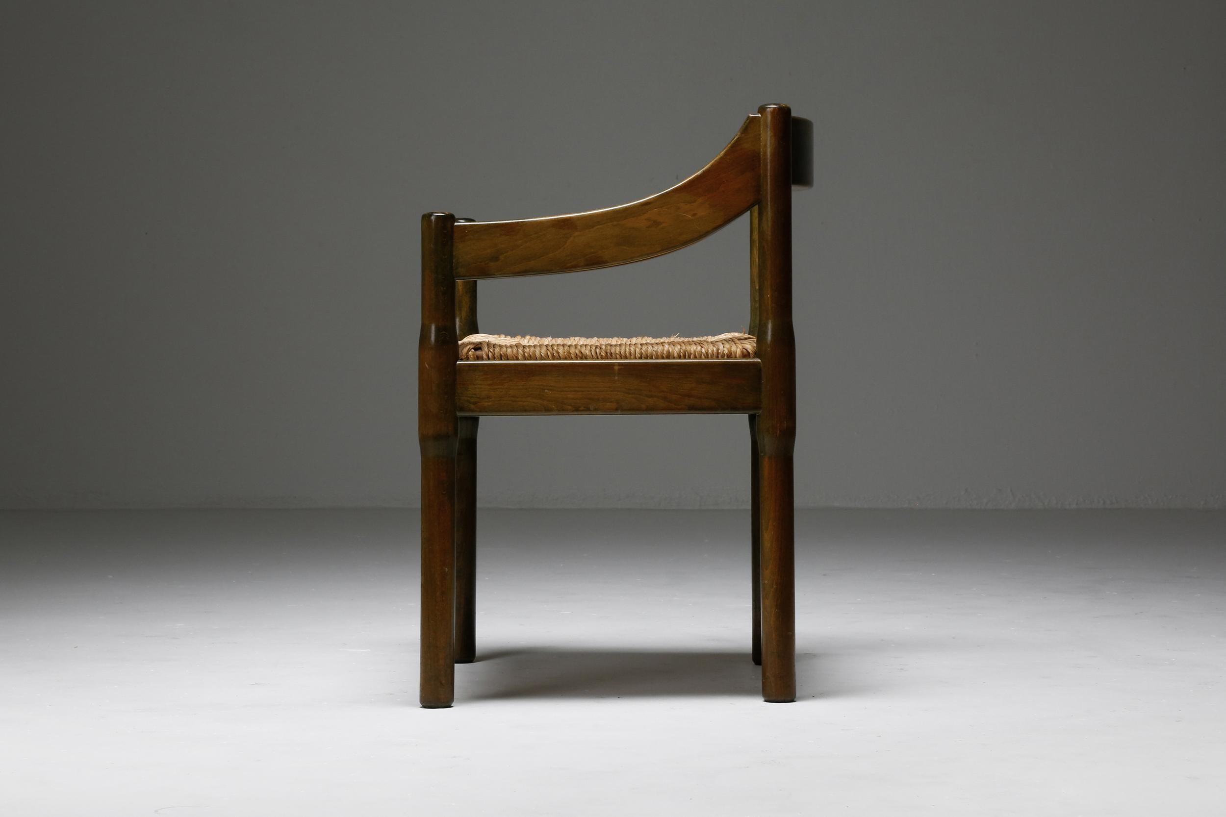 Vico Magistretti ‘Carimate’ Dining Chairs in Lacquered Beech 1