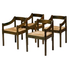 Vico Magistretti ‘Carimate’ Dining Chairs in Lacquered Beech