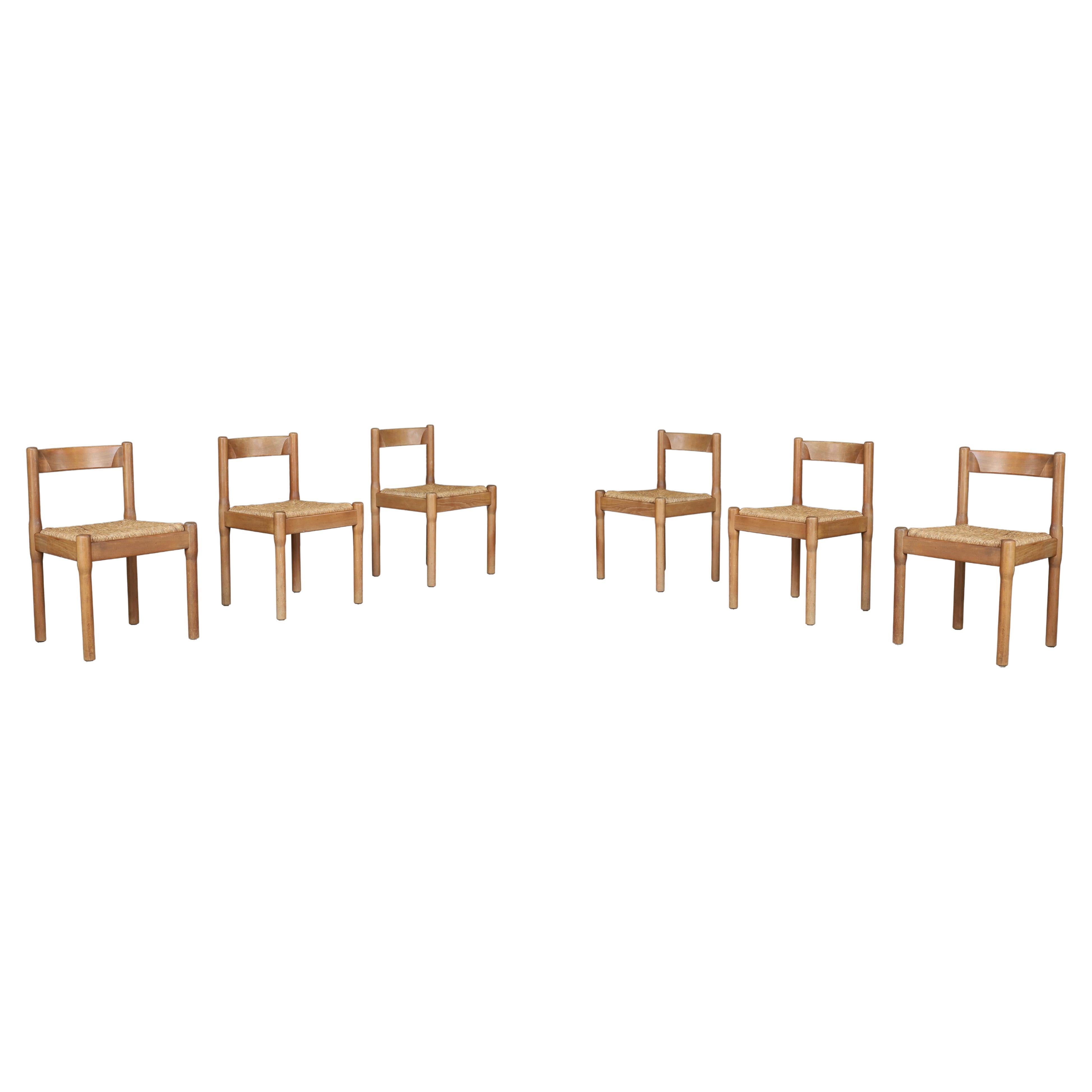 Vico Magistretti "Carimate" dining room chairs for Cassina Italy 1960s