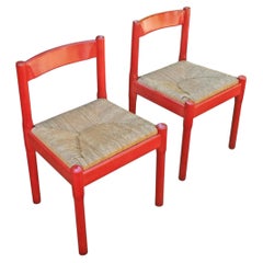 Vico Magistretti, Carimate, Pair of Chairs, Cassina, 1960s