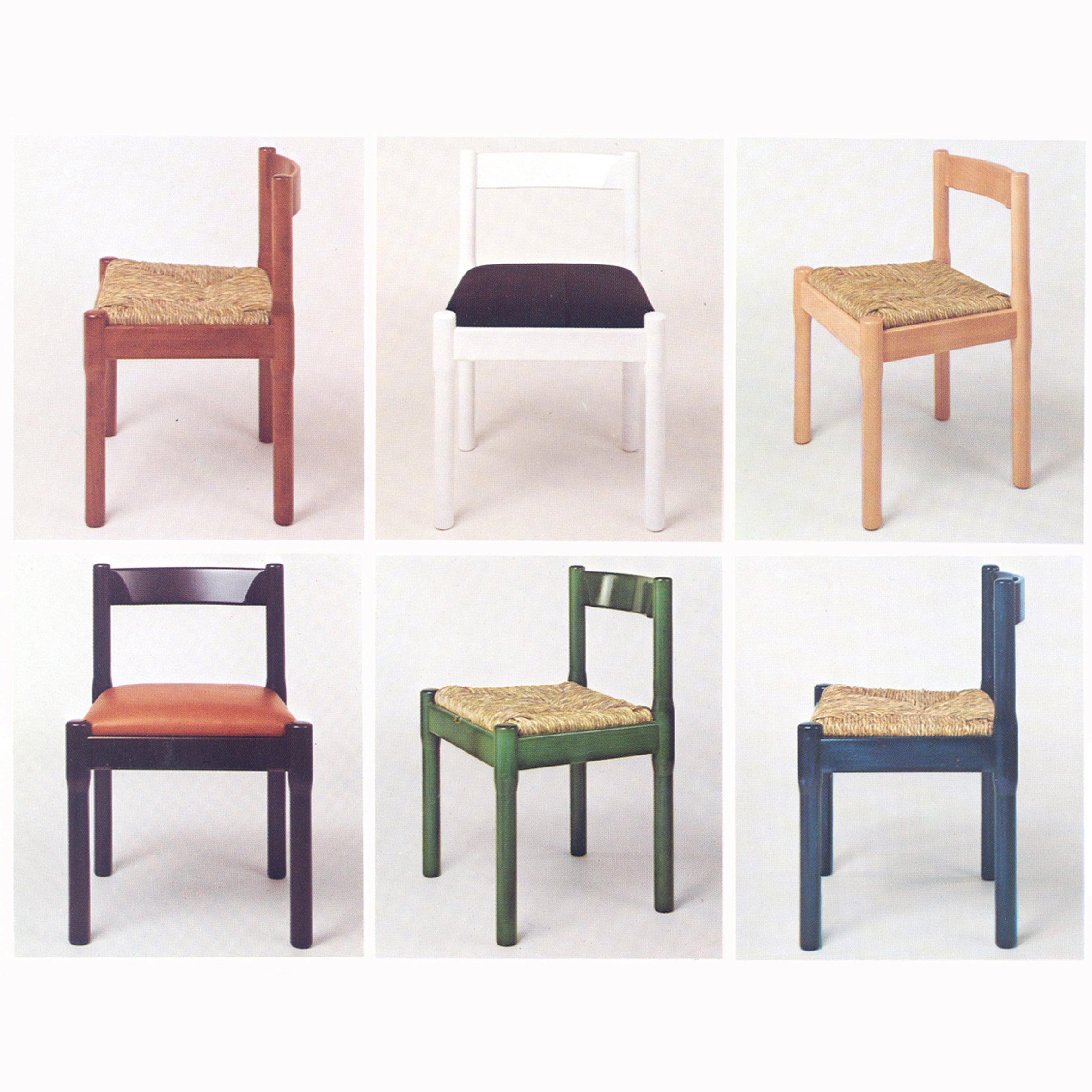 Vico Magistretti, Carimate, Six Chairs, Cassina, 1960s In Good Condition For Sale In Paris, FR