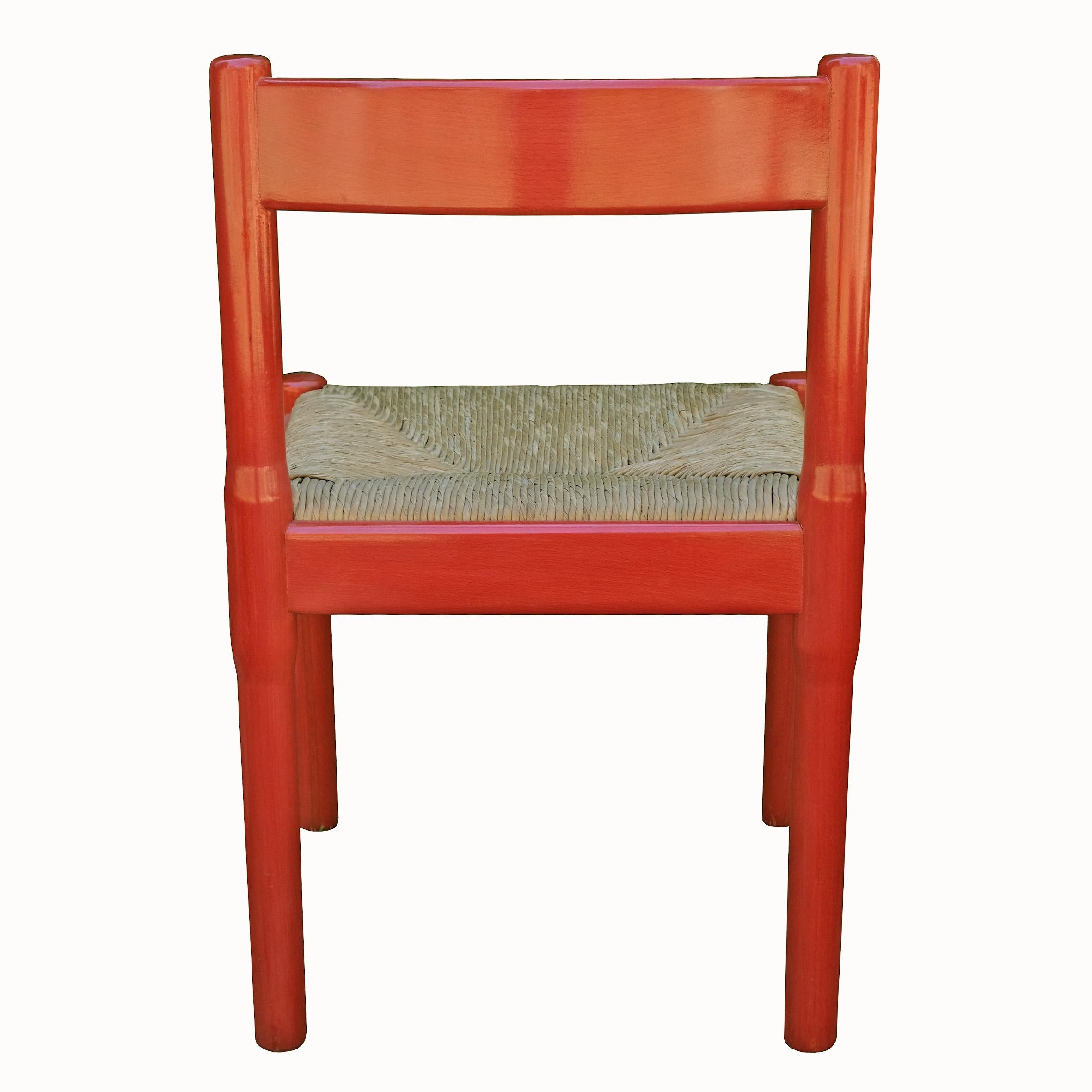 Vico Magistretti, Carimate, Sechs Stühle, Cassina, 1960er Jahre (Italienisch) im Angebot