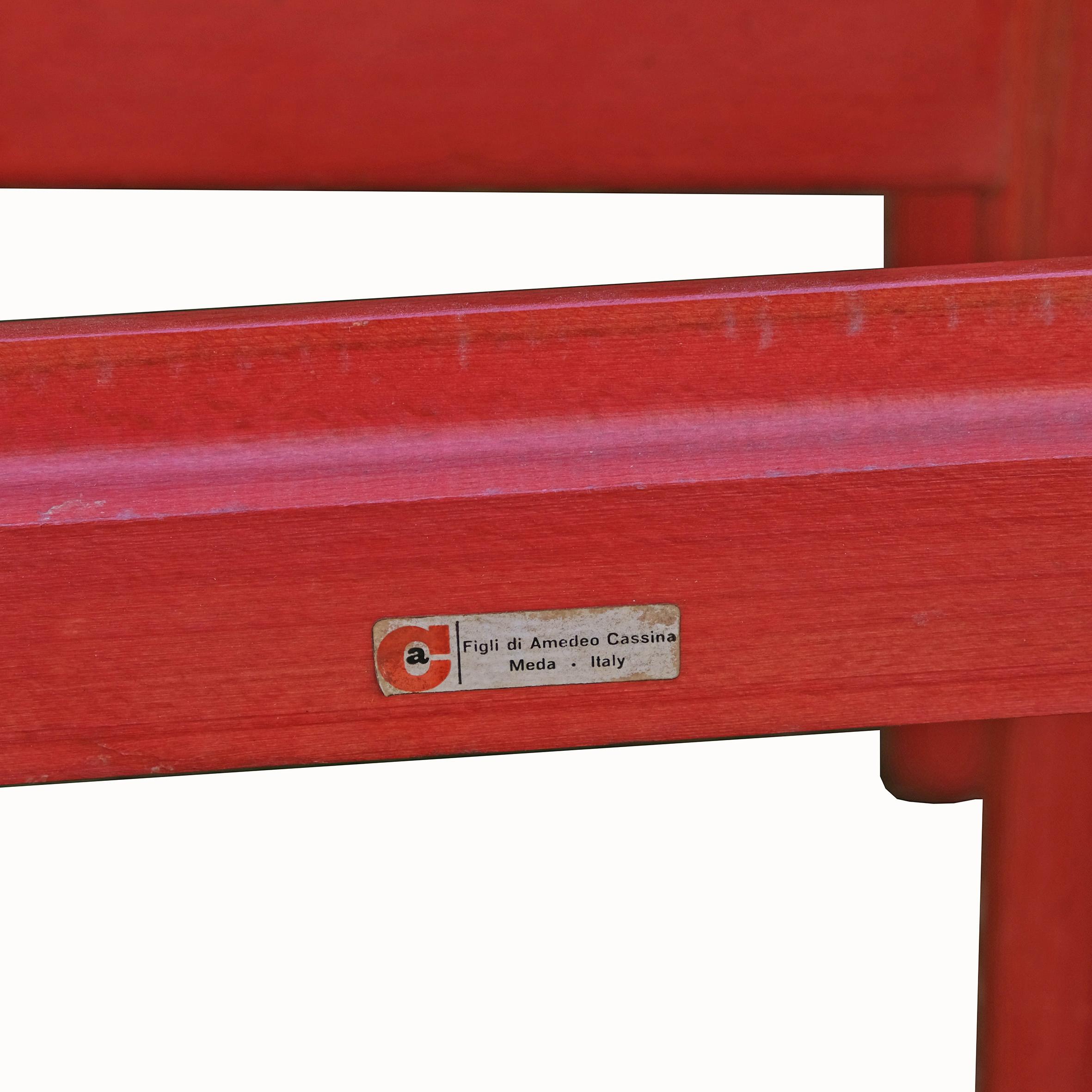 Vico Magistretti, Carimate, Sechs Stühle, Cassina, 1960er Jahre (Mitte des 20. Jahrhunderts) im Angebot