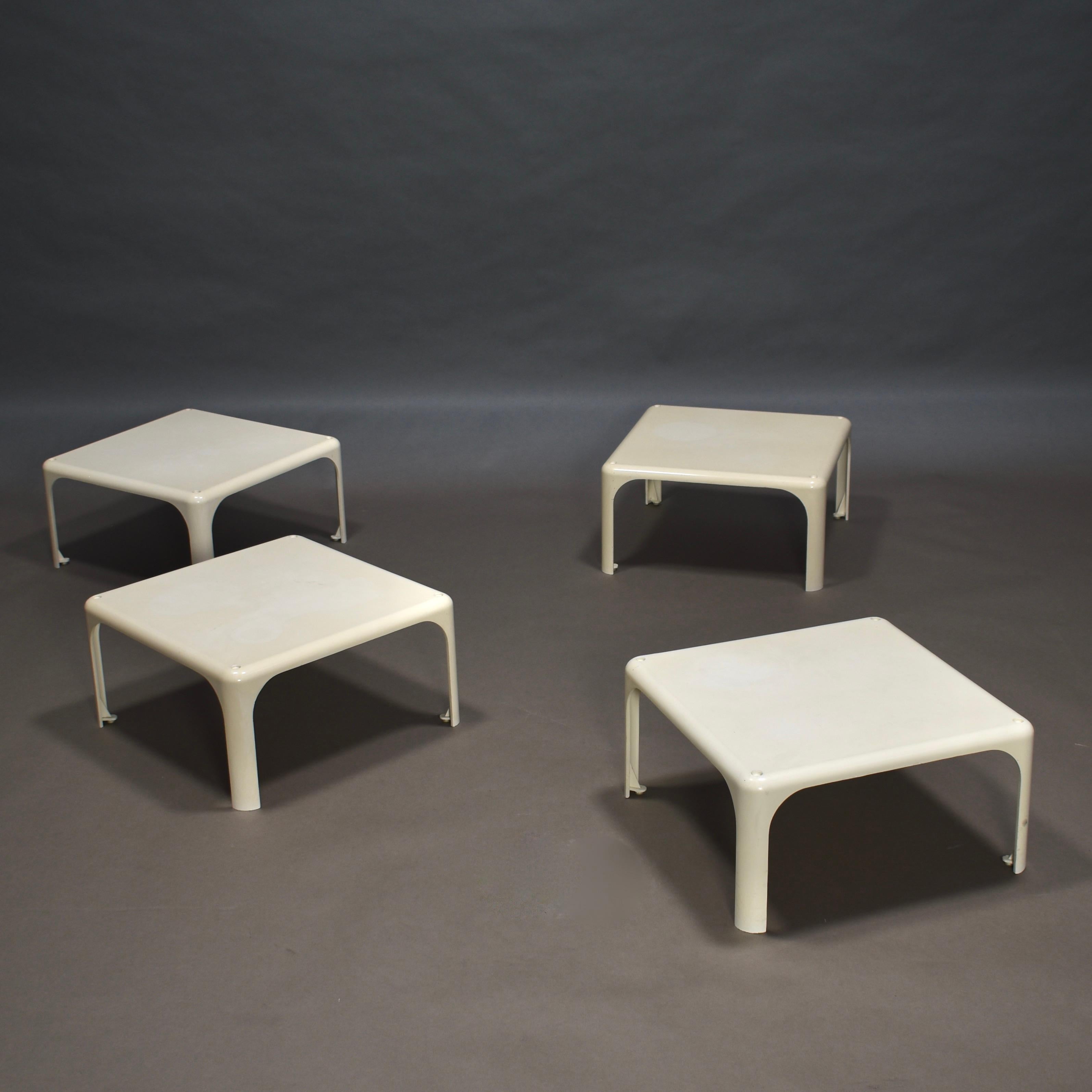 Mid-Century Modern Vico Magistretti 'Demetrio' Stackable Side Tables for Artemide, Italy, 1964