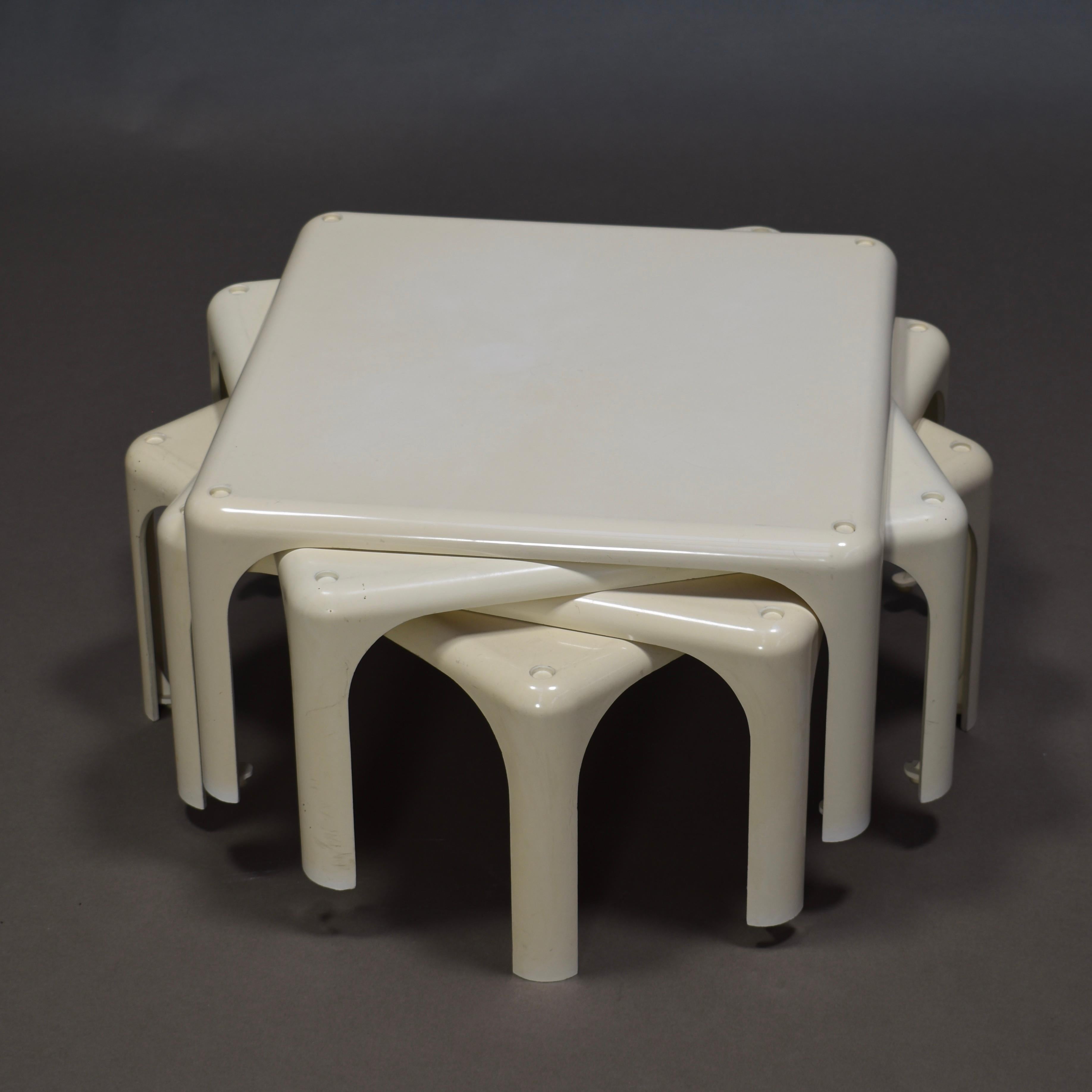 Vico Magistretti 'Demetrio' Stackable Side Tables for Artemide, Italy, 1964 1
