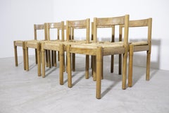 Chaises de salle à manger Carimate de Vico Magistretti produites par Mario Luigi Comi dans les années 1960