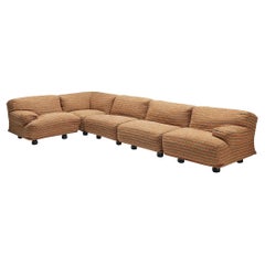 Vico Magistretti ‘Fiandra’ Sectional Sofa in Patterned Upholstery